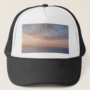 Custom Photo Personalised Sunset Beach Waves Trucker Hat