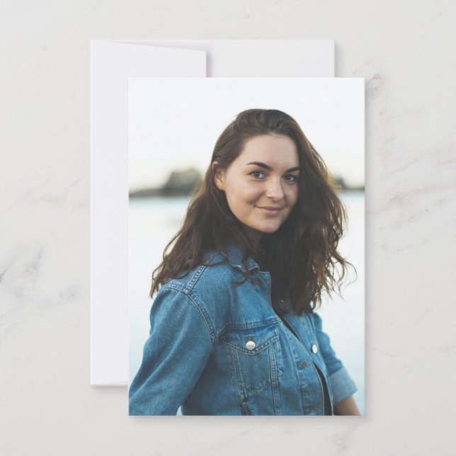 Custom Photo Personalised Thank You Card (Front)