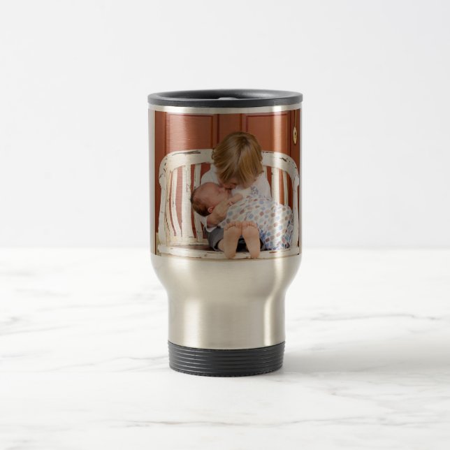 Custom Photo Personalised  Travel Mug (Center)