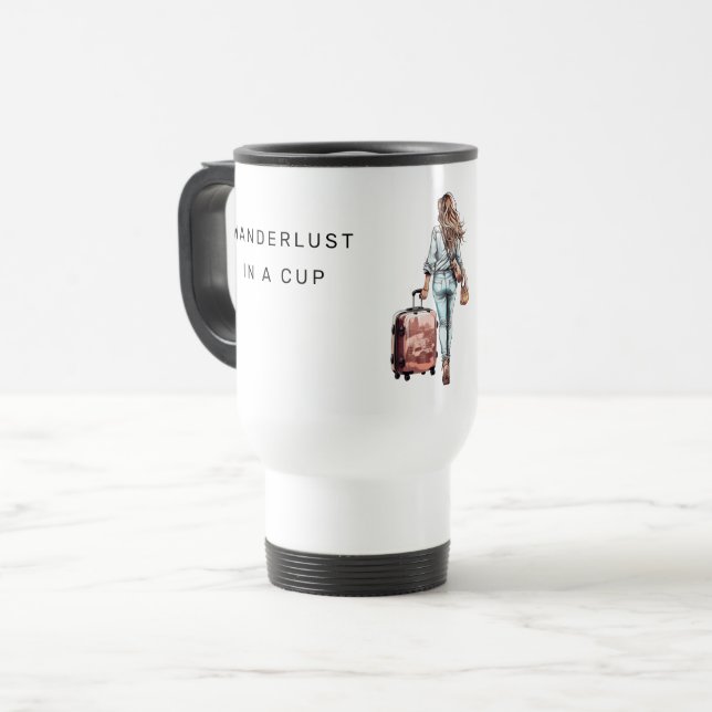 Custom Photo Personalised Wanderlust In A Cupp Travel Mug (Front Left)