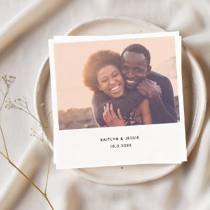 Custom Photo Personalised Wedding Napkin