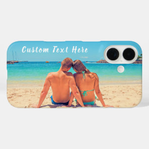 Custom Photo Personalised Your Photos and Text iPhone 16 Case