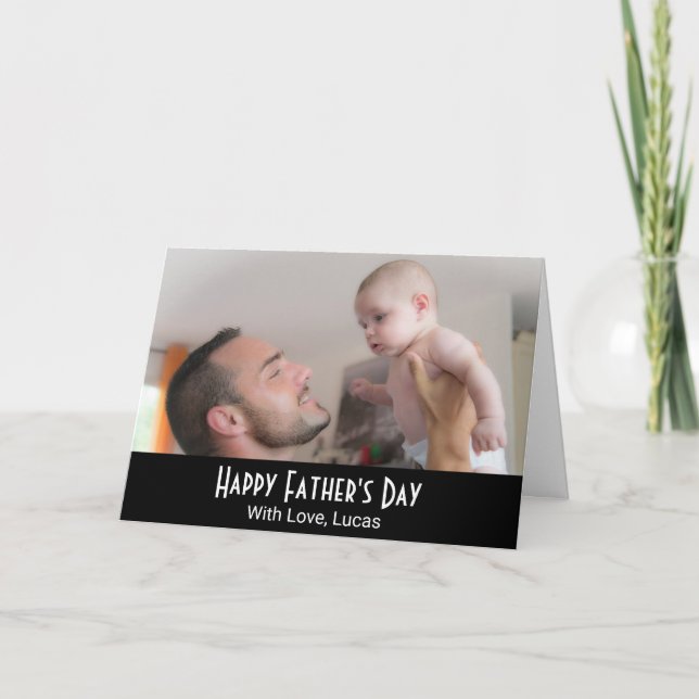 Custom Photo Personalized Father's Day Card (Front)