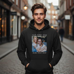Custom Photo & Personalized Text Graphic Hoodie