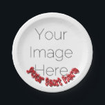 Custom Photo – Personalized text  Paper Plate<br><div class="desc">Bring personality and fun to your next celebration with this Custom Photo and text Paper Plate! Upload one favorite picture and add your own funky text to create a bold, colorful design that’s sure to make guests smile. Perfect for birthdays, graduations, or any party that needs a personal, playful touch....</div>