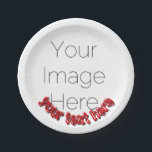 Custom Photo – Personalized text  Paper Plate<br><div class="desc">Bring personality and fun to your next celebration with this Custom Photo and text Paper Plate! Upload one favorite picture and add your own funky text to create a bold, colorful design that’s sure to make guests smile. Perfect for birthdays, graduations, or any party that needs a personal, playful touch....</div>