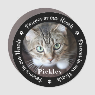 Custom Photo Pet Cat Memorial Car Magnet