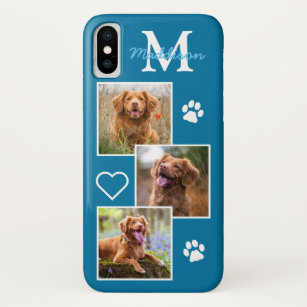 Custom Photo Pet Dog Cat Collage Monogram Photo Case-Mate iPhone Case
