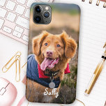 Custom Photo Pet Dog Cat Name Case-Mate iPhone Case<br><div class="desc">Now you can carry your best friend with you wherever you go with this custom dog pet photo iPhone case . This photo with personalised name design is trendy, elegant, cool and cute. Customise with your favourite dog photo, cat photo, or any pet with paws ! Add name to personalise....</div>