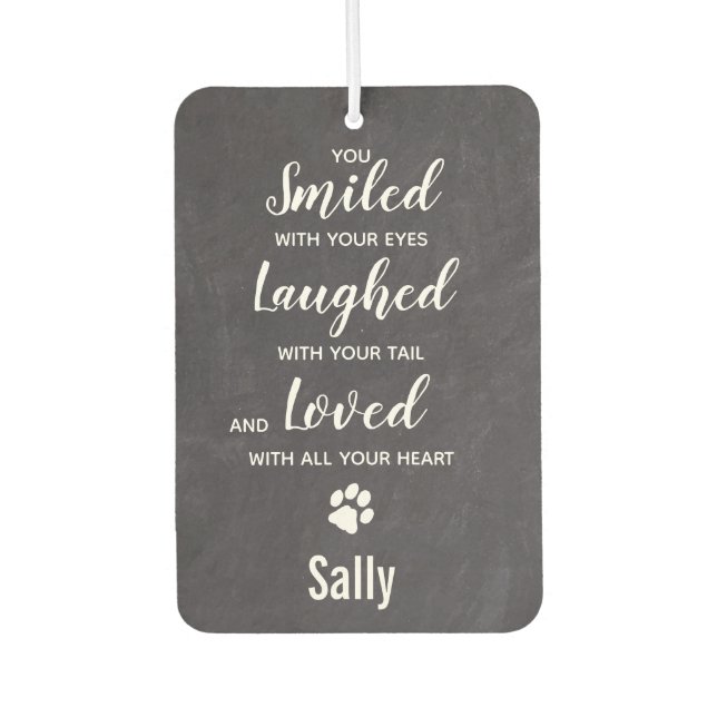 Custom Photo Pet Dog Memorial Photo Car Air Freshener (Front)