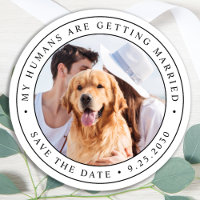 Custom Photo Pet Dog Wedding Save The Date