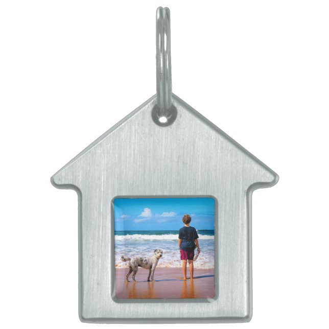 Custom Photo Pet ID Tag with Your Photos (Front)