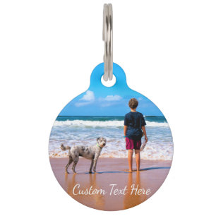 Custom Photo Pet ID Tag with Your Photos and Text