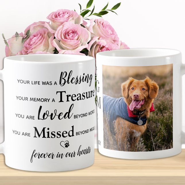 Custom Photo Pet Loss Keepsake Pet Memorial Coffee Mug (Creator Uploaded)