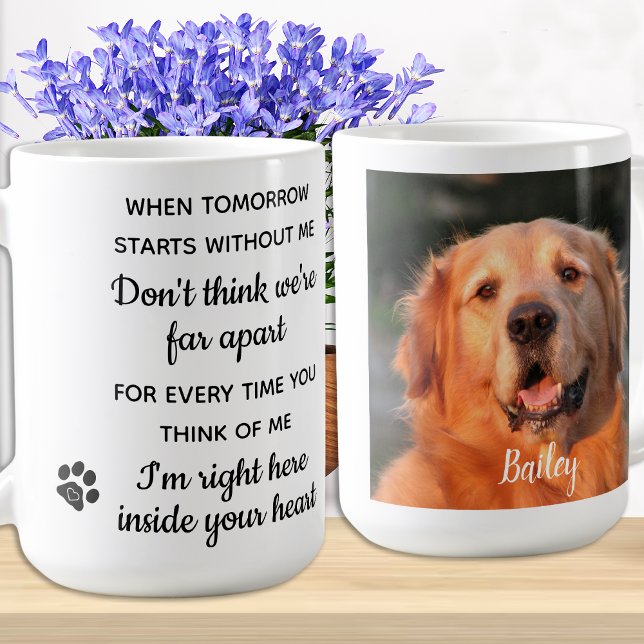 Custom Photo Pet Loss Keepsake Pet Memorial  Coffee Mug (Creator Uploaded)