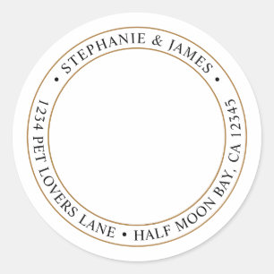 Custom Photo Pet Wedding Return Address Label