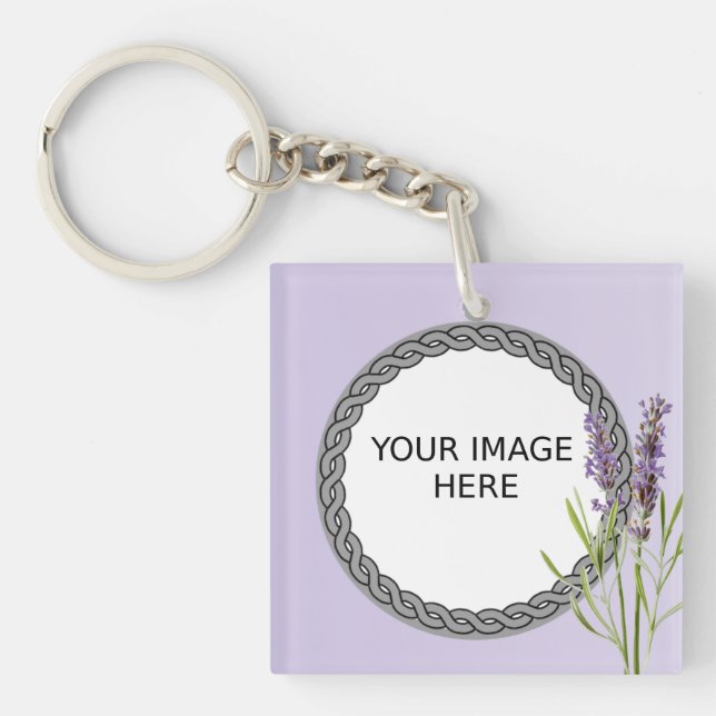 Custom Photo / Picture Here In Memory of Memorial Key Ring (Front)