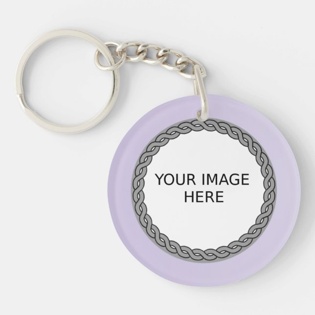 Custom Photo / Picture Here In Memory of Memorial Key Ring (Front)