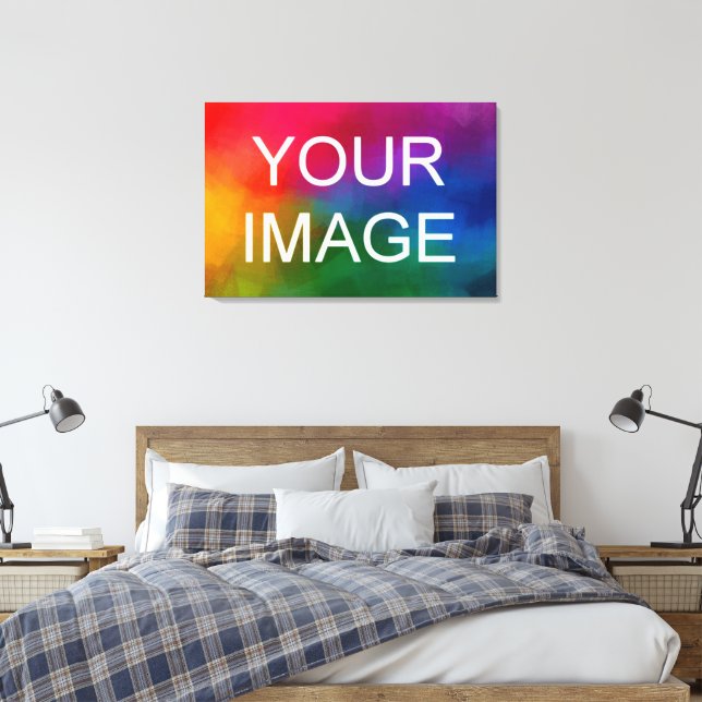 Custom Photo Picture Image Logo HQ Budget Canvas Print (Insitu(Bedroom))