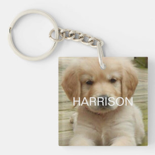 Custom photo picture name monogram contact info key ring