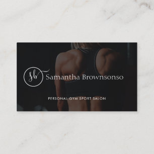 Custom photo pilates fitness personal trainer business card