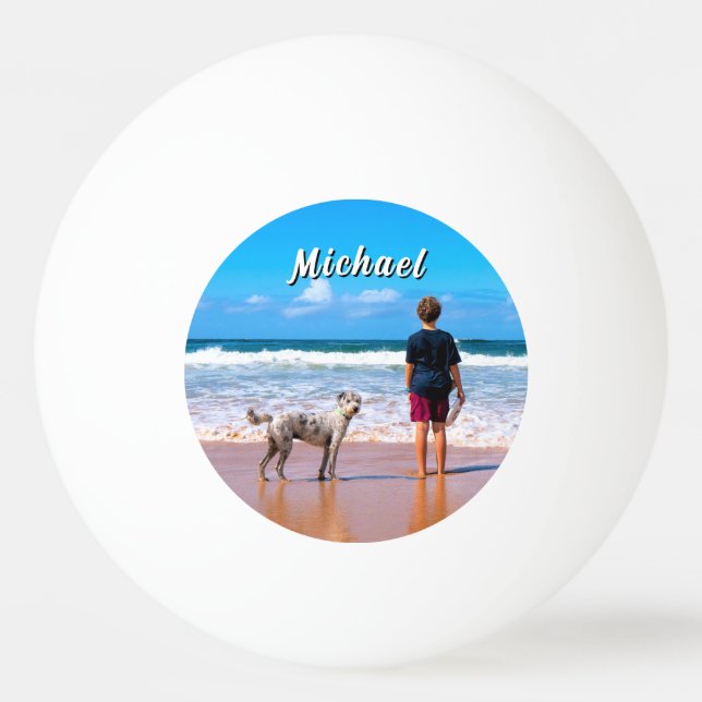 Custom Photo Ping Pong Ball Gift Personalised Name (Back)