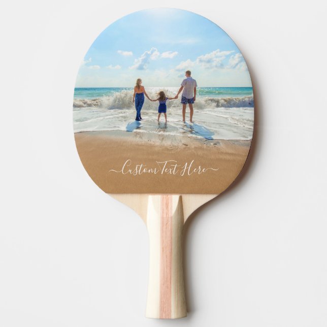 Custom Photo Ping Pong Paddle Your Photos and Text (Front)