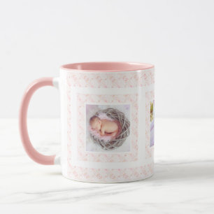 Custom Photo Pink Pattern Mother’s Day Mom Mommy Mug