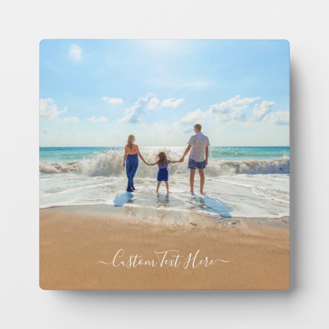 Custom Photo Plaque Gift with Your Photos and Text (Front)