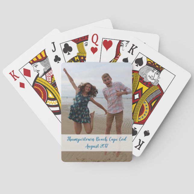 Custom photo playing cards - celebrate fun event (Back)