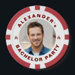 Custom Photo Poker Chips<br><div class="desc">Personalised Bachelor Party Favour.Make the groom’s night unforgettable with this custom photo poker chip featuring his picture and personalised bachelor party text. A unique and fun keepsake for guests,  this black-and-white chip is perfect for casino-themed parties,  groomsmen gifts,  or bachelor night game tables.</div>