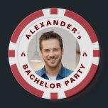 Custom Photo Poker Chips<br><div class="desc">Personalised Bachelor Party Favour.Make the groom’s night unforgettable with this custom photo poker chip featuring his picture and personalised bachelor party text. A unique and fun keepsake for guests,  this black-and-white chip is perfect for casino-themed parties,  groomsmen gifts,  or bachelor night game tables.</div>