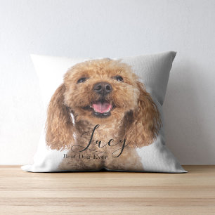Custom Photo Poodle Personalized Cushion
