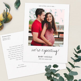 Custom Photo Pregnancy Announcement Postcard