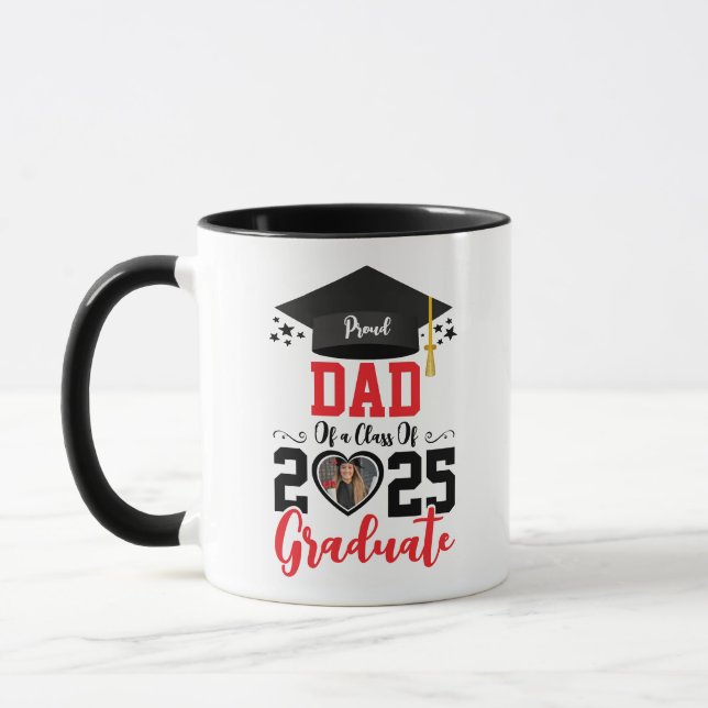 Custom Photo Proud Graduate Family 2025 Gifts Mug (Left)