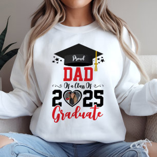 Custom Photo Proud Graduate Family 2025 Gifts Sweatshirt