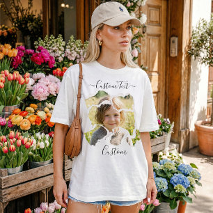 Custom Photo Proud Grandma Vintage Personalised Tri-Blend Shirt