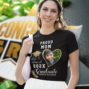 Custom Photo Proud Mum Class of 2024 Graduate T-Shirt