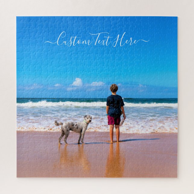Custom Photo Puzzle Gift Your Pet Photo and Text (Vertical)
