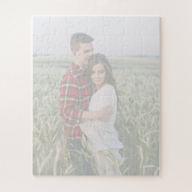 Custom Photo Puzzle Wedding Guest Book (Vertical)