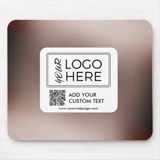 Custom Photo QR Code Business Logo Mouse Mat (Front)