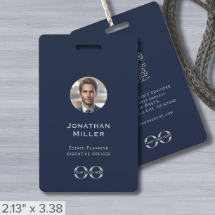 Custom Photo QR Code Logo Employee ID Badge