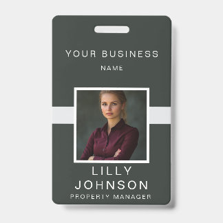 Custom Photo & QR Code Professional ID Badge