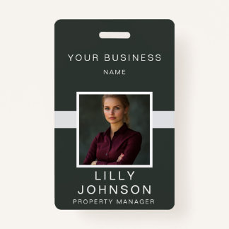 Custom Photo & QR Code Professional ID ID Badge