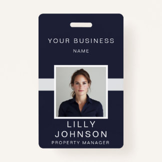 Custom Photo & QR Code Professional ID ID Badge