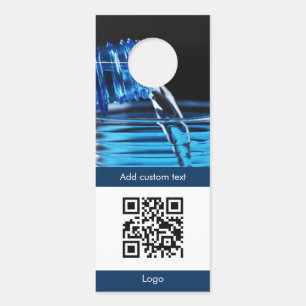 custom photo qr code simple logo Door Hanger