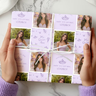 Custom Photo Quinceanera wrapping paper