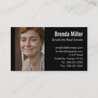 Custom Photo Real Estate Business Colour Card