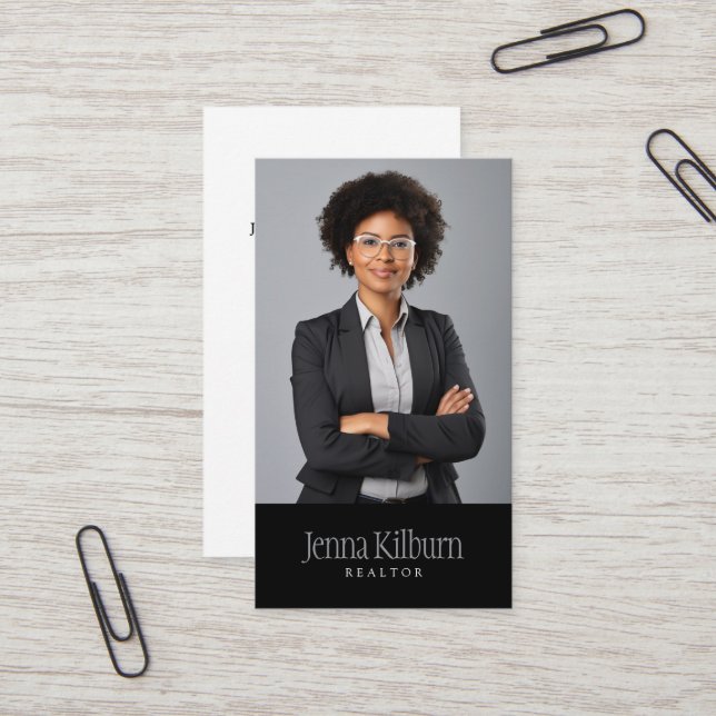 custom photo realtor  business card (Front/Back In Situ)