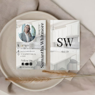 Custom Photo Realtor Professional Real Estate Business Card